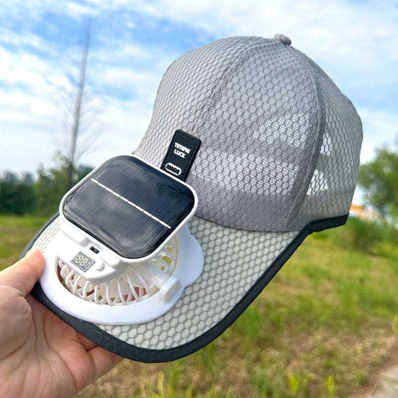 Solar Powered Fan Hat,Fan Hat to Keep Cool-Breathable Sunscreen Hat, Solar Powered/Charging Fan Hat