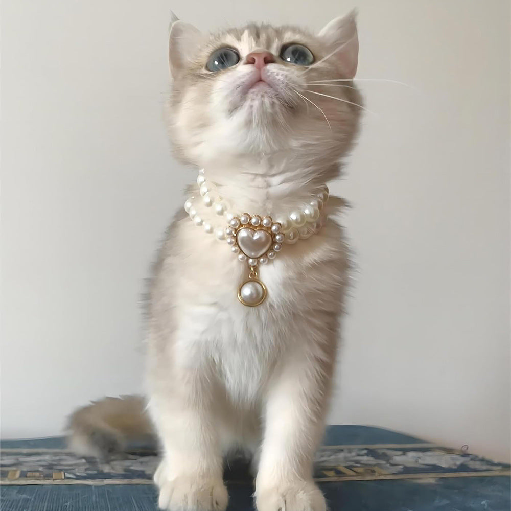 Handcrafted Pearls Jewelry Pet Necklace