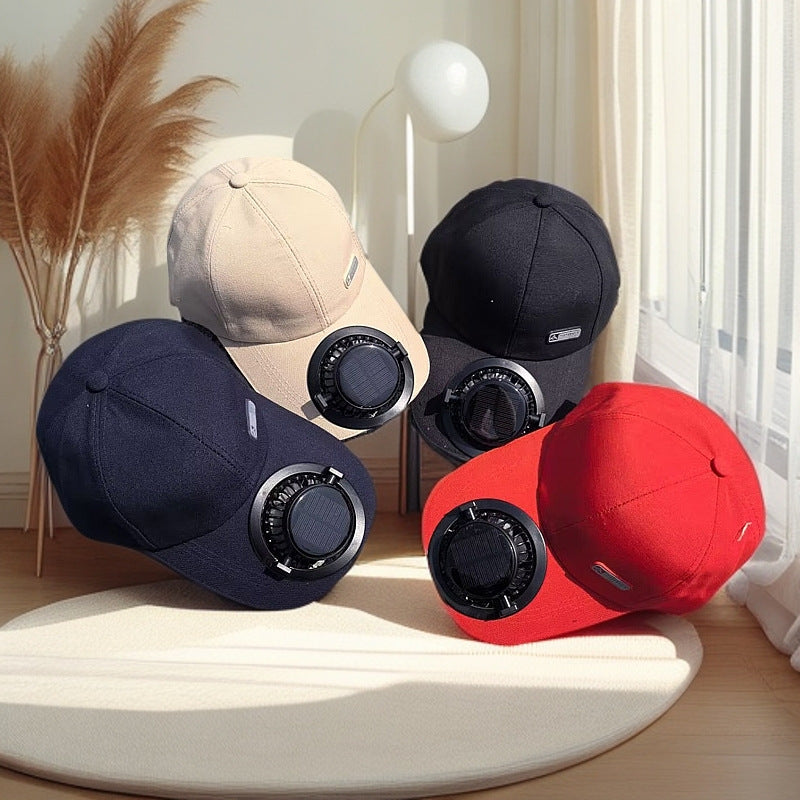 Solar Fan Golf Hat USB Charging Fan Breathable Mesh Hat with Fan Unisex for Summer Travel