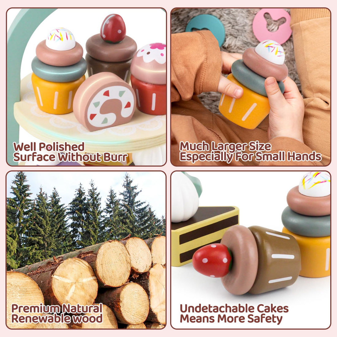 Wooden Tea Set Toys for Girls Age 3 4 5 6 7 Year Old