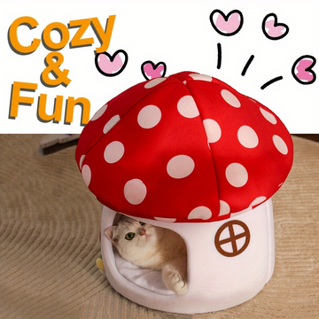 Comfortable Mushroom Cat House