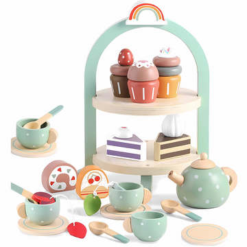 Wooden Tea Set Toys for Girls Age 3 4 5 6 7 Year Old