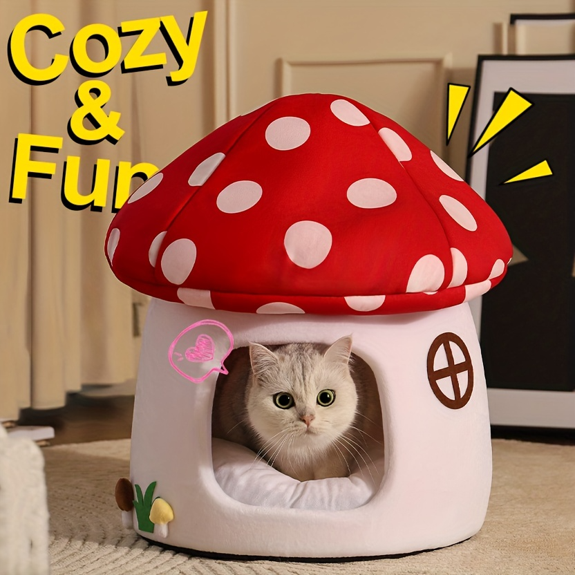 Comfortable Mushroom Cat House