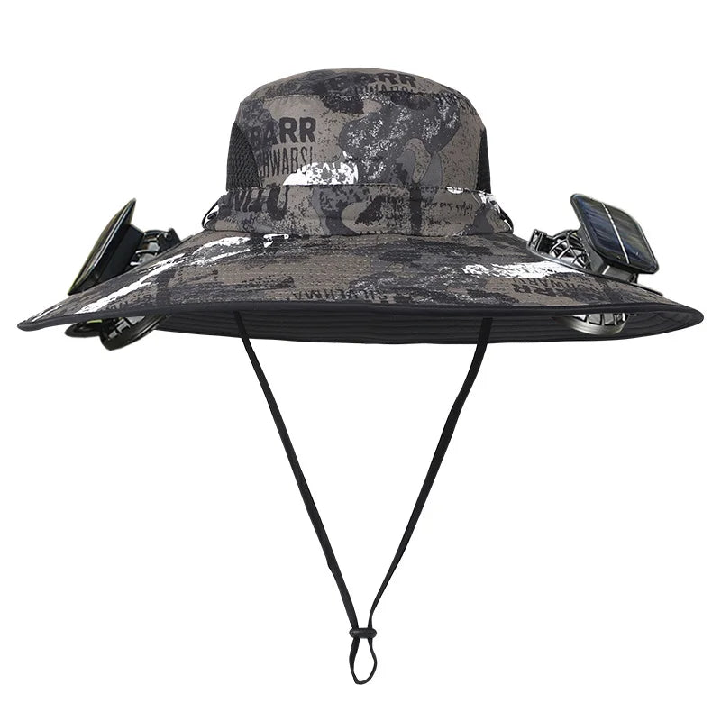 Solar-Powered Fan Cap – FishermanHat Perfect for Travel
