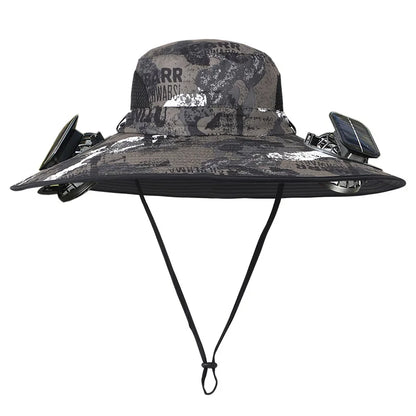 Solar-Powered Fan Cap – FishermanHat Perfect for Travel
