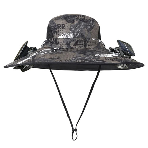 Solar-Powered Fan Cap – FishermanHat Perfect for Travel