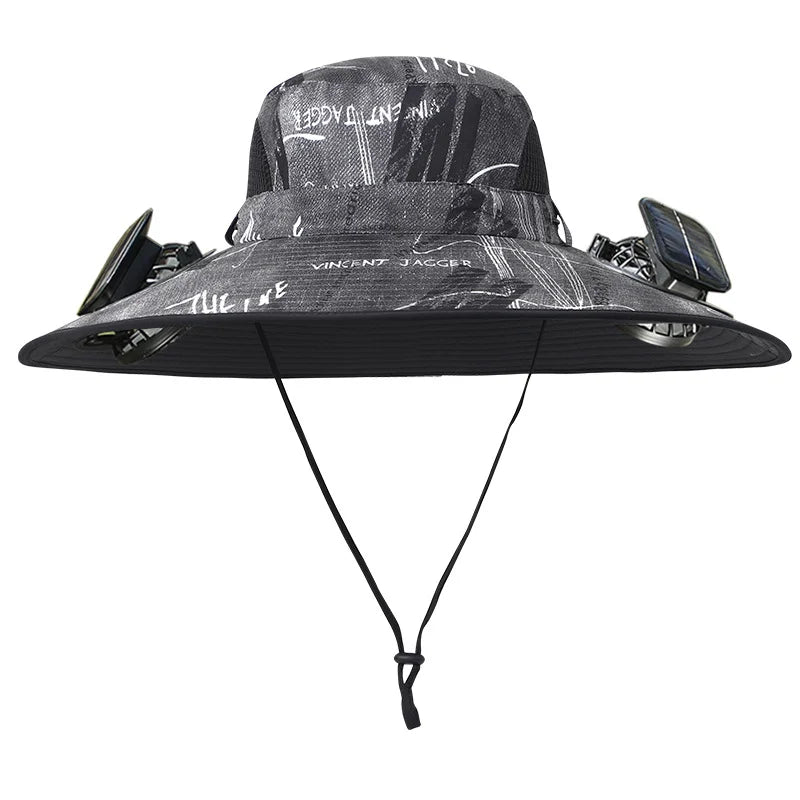 Solar-Powered Fan Cap – FishermanHat Perfect for Travel