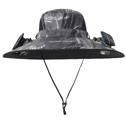 Solar-Powered Fan Cap – FishermanHat Perfect for Travel