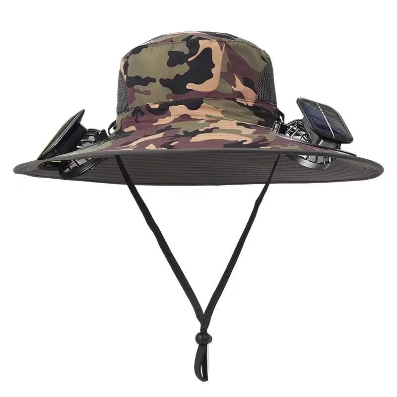 Solar-Powered Fan Cap – FishermanHat Perfect for Travel
