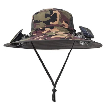 Solar-Powered Fan Cap – FishermanHat Perfect for Travel