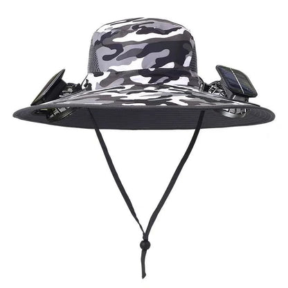Solar-Powered Fan Cap – FishermanHat Perfect for Travel