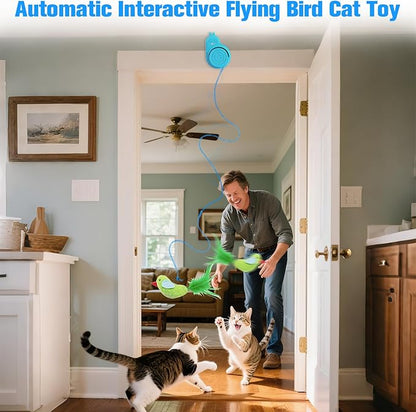 Cats Automatic Electric Flying Bird Feather Cat Toy
