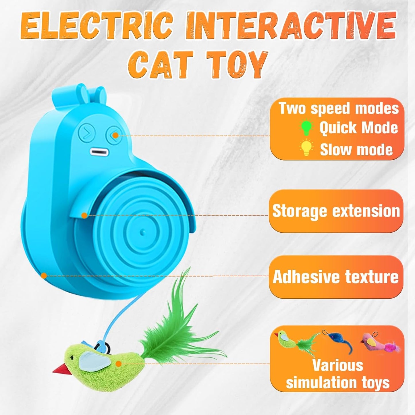 Cats Automatic Electric Flying Bird Feather Cat Toy
