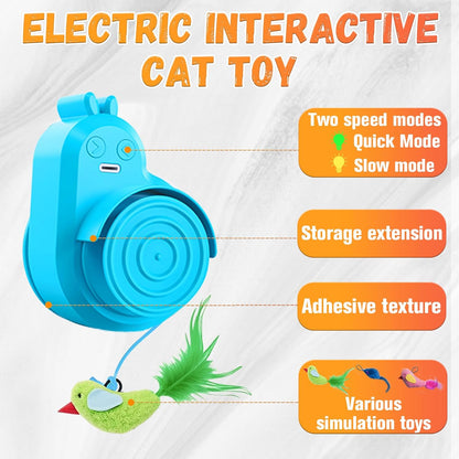 Cats Automatic Electric Flying Bird Feather Cat Toy