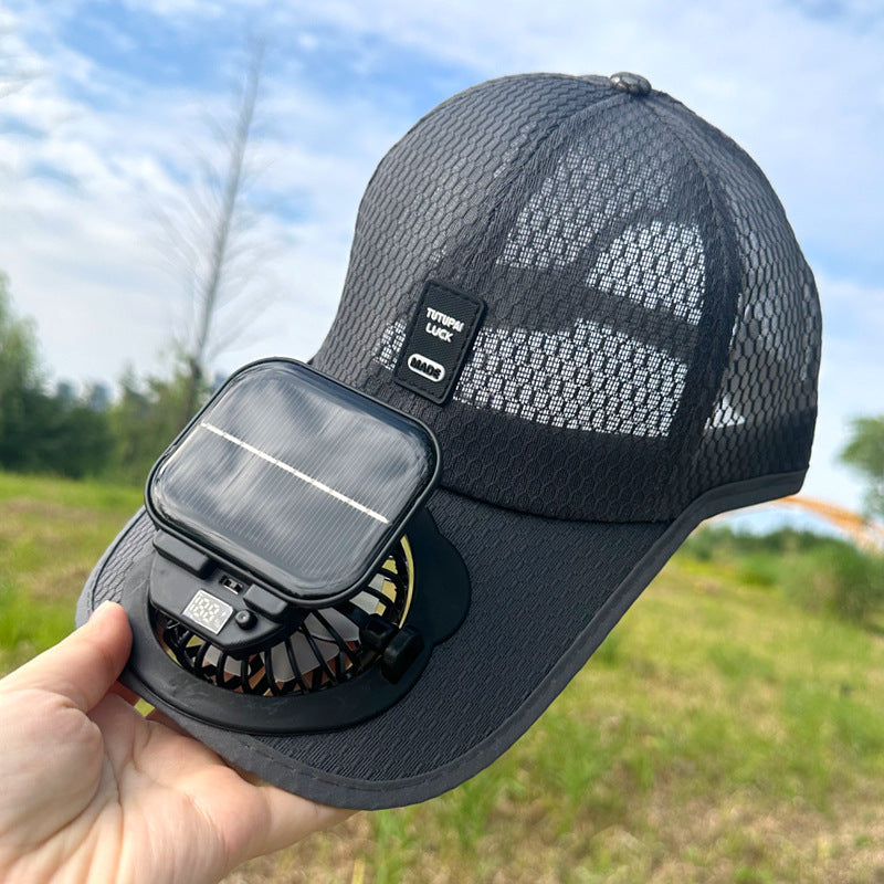 Solar Powered Fan Hat,Fan Hat to Keep Cool-Breathable Sunscreen Hat, Solar Powered/Charging Fan Hat