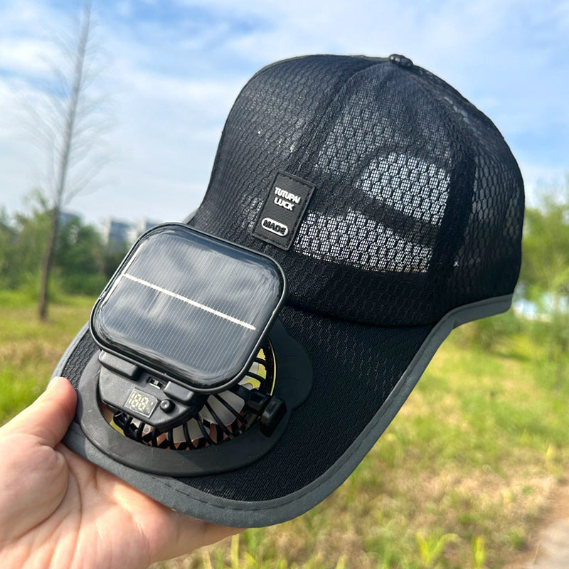 Solar Powered Fan Hat,Fan Hat to Keep Cool-Breathable Sunscreen Hat, Solar Powered/Charging Fan Hat