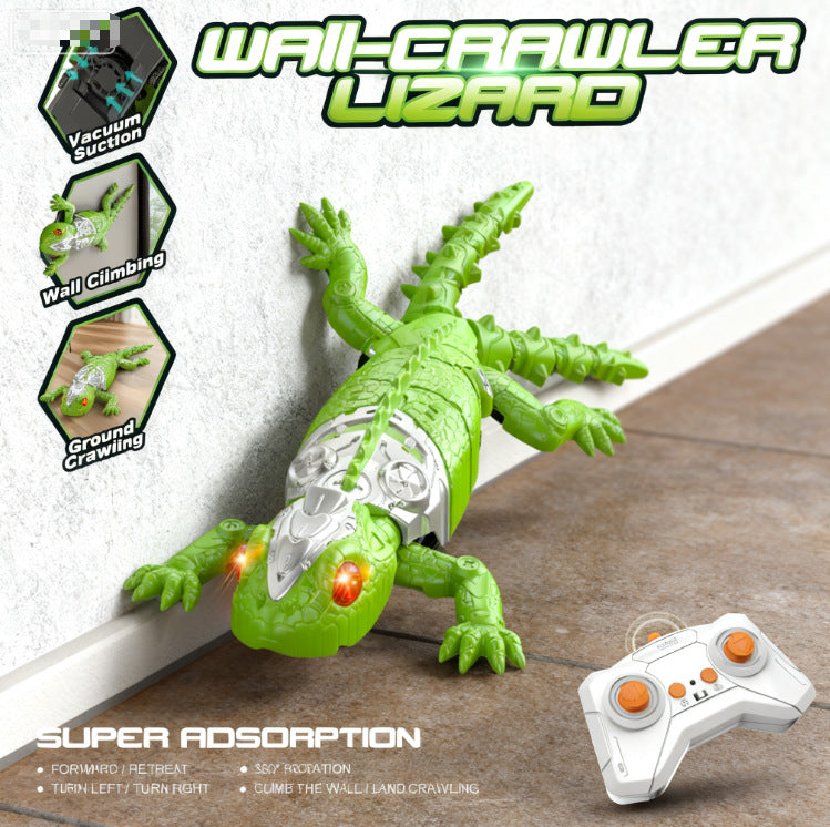 Wall Climbing RC Gecko - Remote Control Lizard with LED Eyes