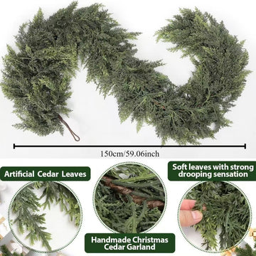 Christmas Thick Leaf Artificial Greenery Garland