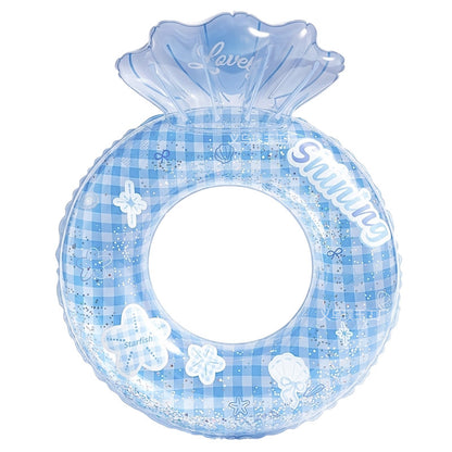 Baby Inflatable Swim Ring with Sun Shade, Cute Shell Kids Float for Pool Beach Summer Water Toys