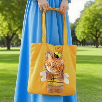 Pet Canvas Travel Bag & Shoulder Outdoor Carrier Bag
