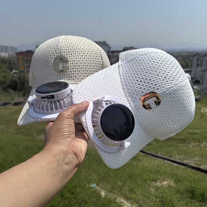 UV Protection Beach Hat, Sports Golf Hats with Cooling Fan