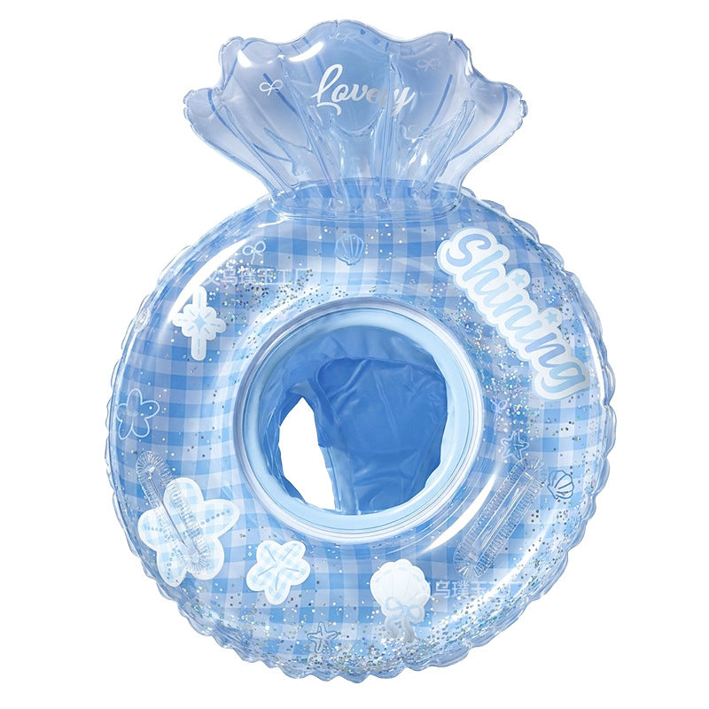 Baby Inflatable Swim Ring with Sun Shade, Cute Shell Kids Float for Pool Beach Summer Water Toys