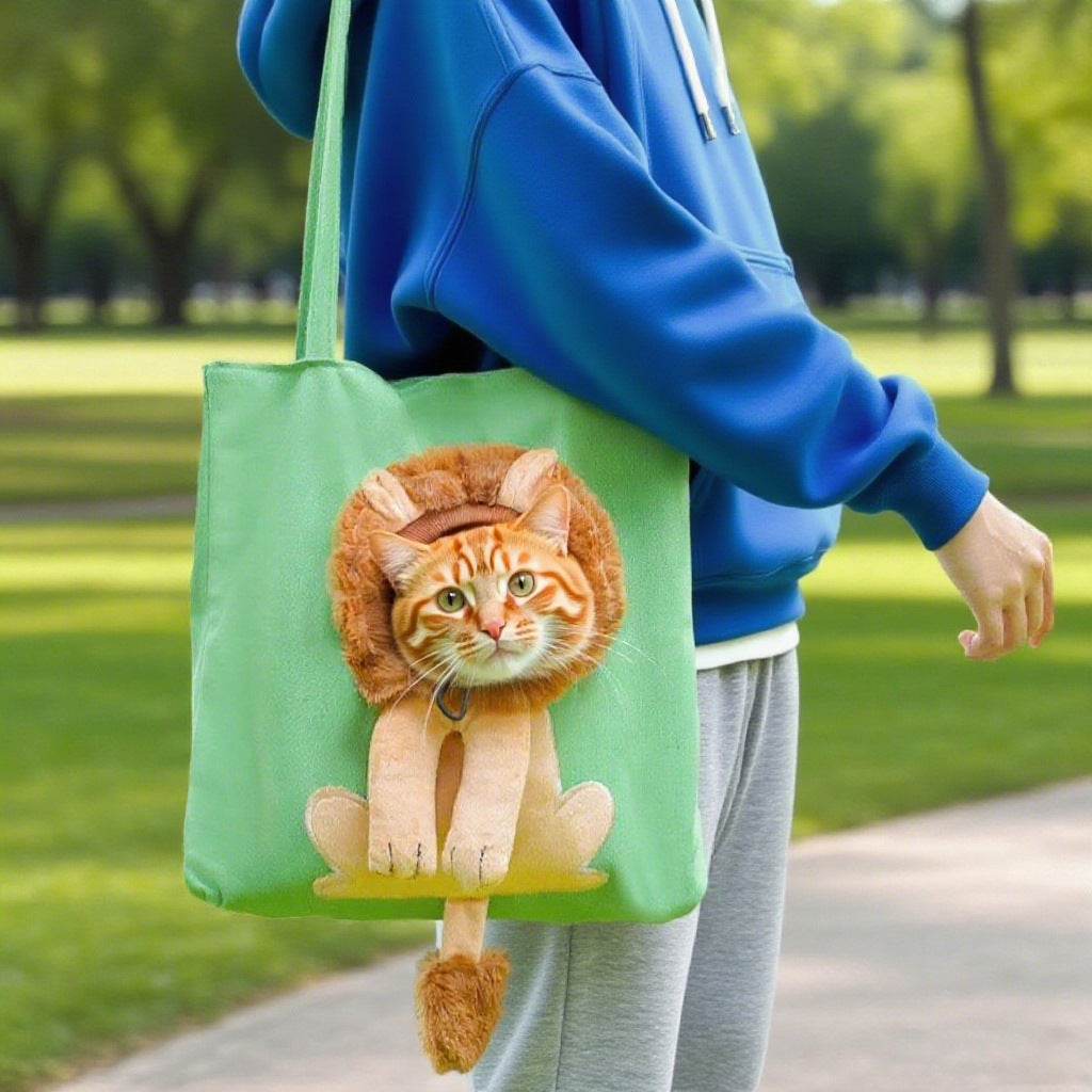 Pet Canvas Travel Bag & Shoulder Outdoor Carrier Bag