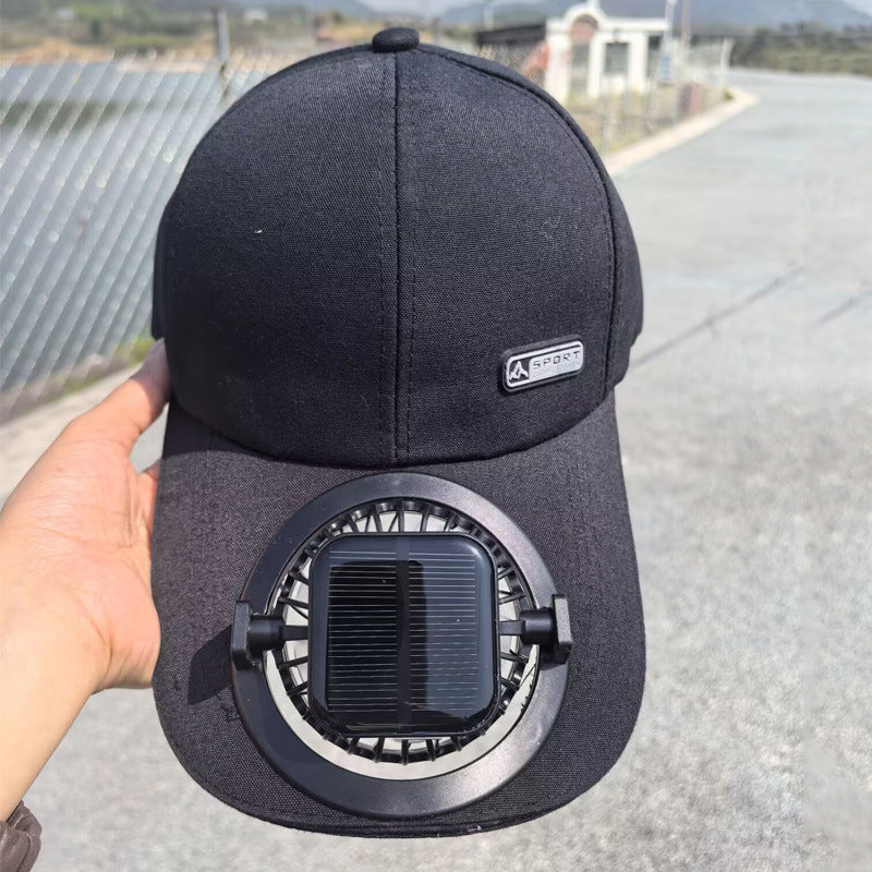 Solar Fan Golf Hat USB Charging Fan Breathable Mesh Hat with Fan Unisex for Summer Travel
