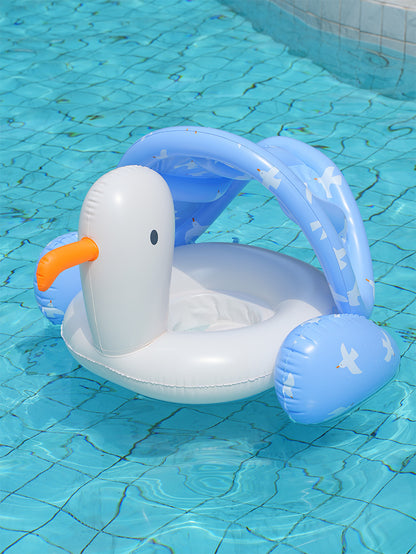 Giant Inflatable Duck Pool Float with Backrest - White Swan Pool Lounger