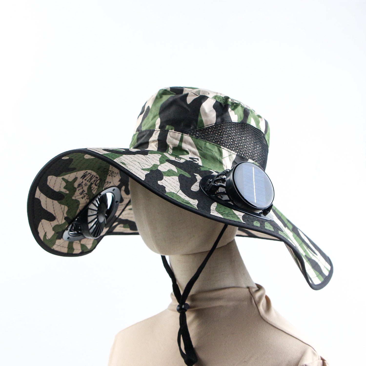 Solar Fan Fishing Hat with 2 Solar Fan-Sunscreen Sun Hat