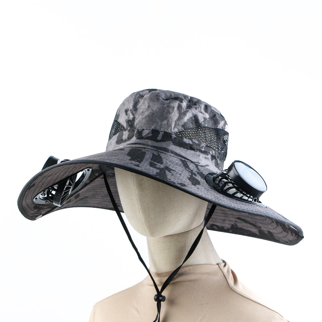 Solar Fan Fishing Hat with 2 Solar Fan-Sunscreen Sun Hat