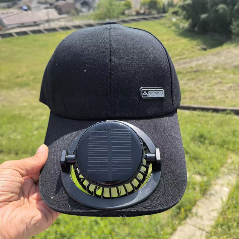 Solar Fan Golf Hat USB Charging Fan Breathable Mesh Hat with Fan Unisex for Summer Travel