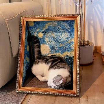 Art 3D Oil Painting Cat Nest