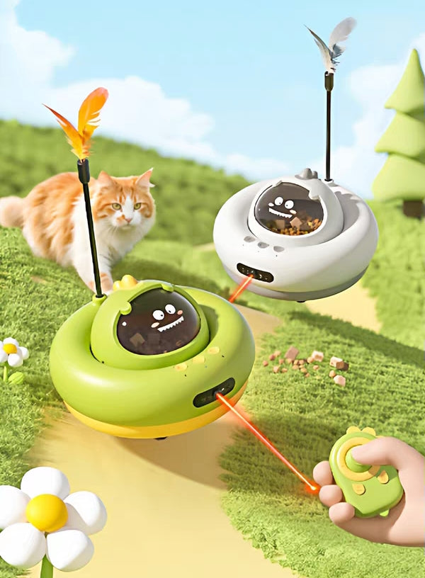 Automatic Laser Cat Toy & Feeder: 2-in-1 Smart Companion for Happy, Healthy Cats