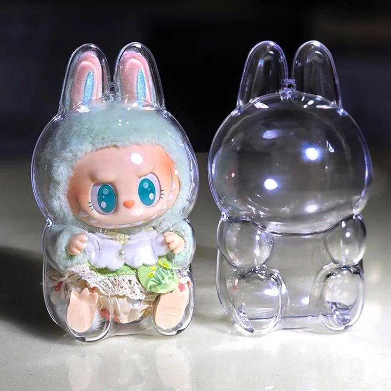 Protective Case for LABUBU, Transparent Acrylic Display Box, Storage Hanging Doll-Clear (Doll Not Include)