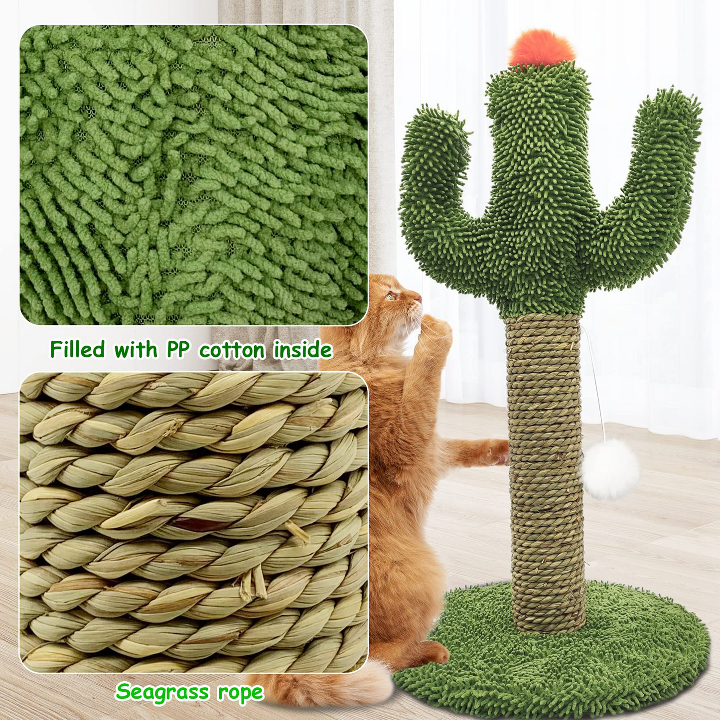 2 in 1 Cactus Shaped Cat Climbing Tree