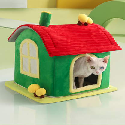 Cat Bed Indoor Enclosed Warm Cave-Christmas Gifts