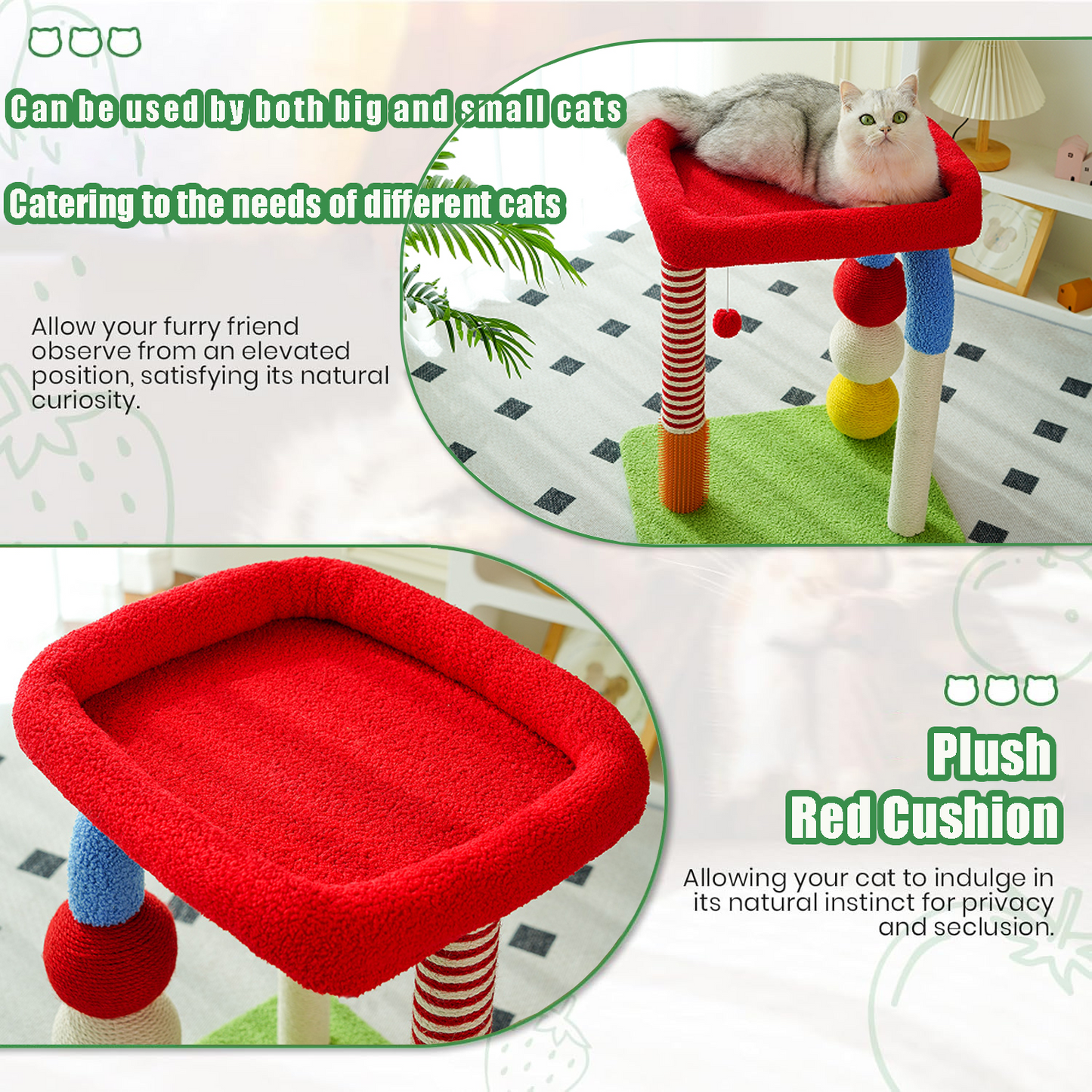 Cat Tree with Built-in Bed