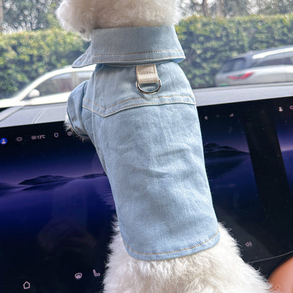 Embroidered Pet Denim Jacket